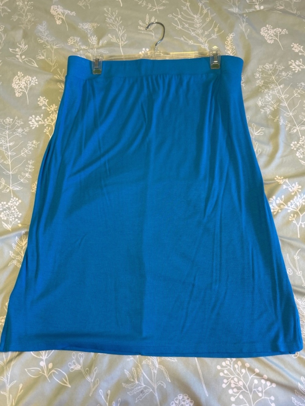 Blue Women's Stretch midi Skirt